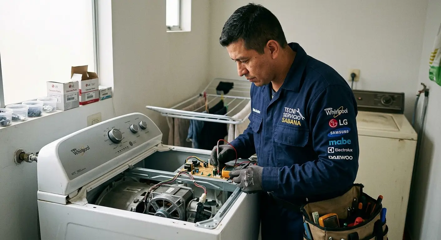 Técnico reparando electrodomésticos a domicilio en Zipaquirá